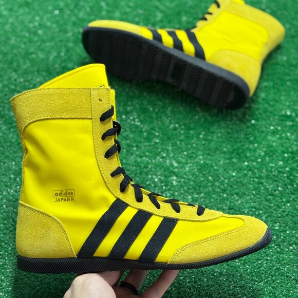 Adidas Japan Mid Yellow Black Womens JS4031 NEW* Sz 10.5 - Picture 1 of 8